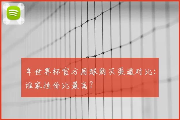 年世界杯官方用球购买渠道对比：谁家性价比最高？